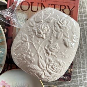 Vintage Porcelain Vase with Gold Rim